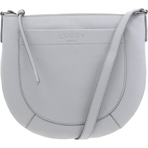 Lucky Brand Handbags - Lucky Brand Womens Kyla Gray Pocket Leather Crossbody Handbag NWT
